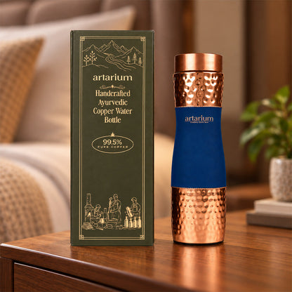 Hammered Copper Bottle with premium packaging 