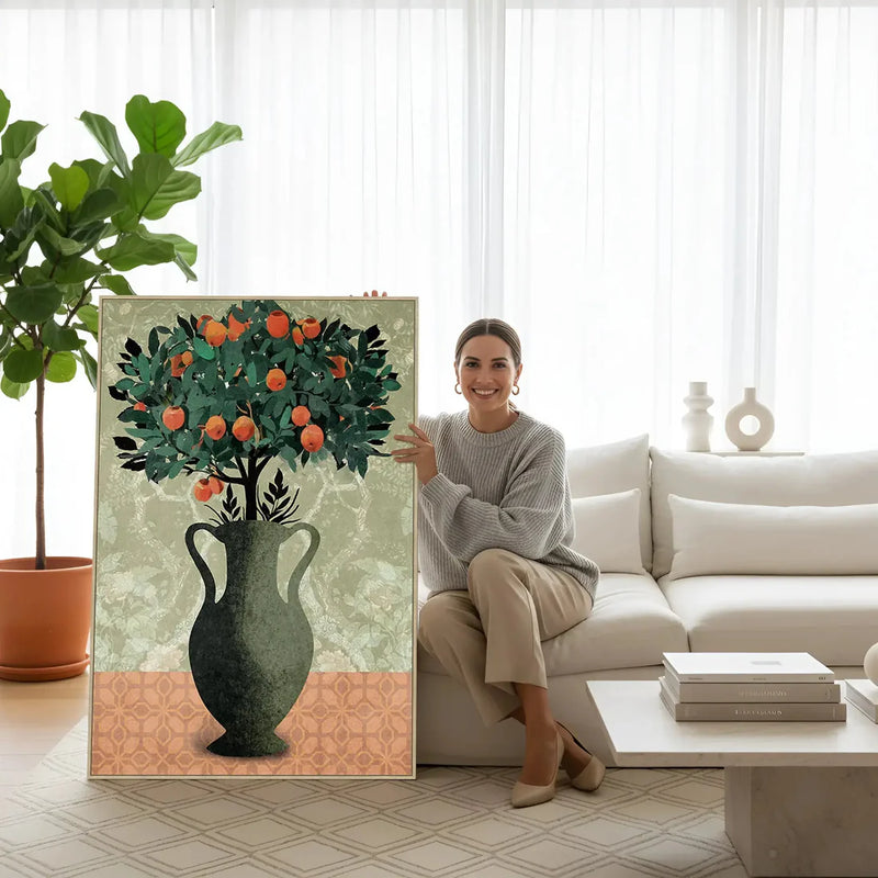 A Tangerine Rush Wall art Painting