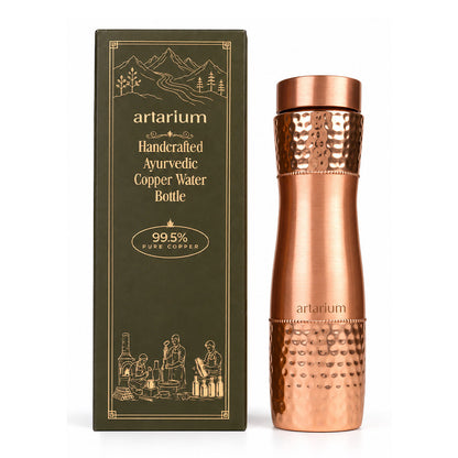 Hammered Copper Bottle with premium packaging 