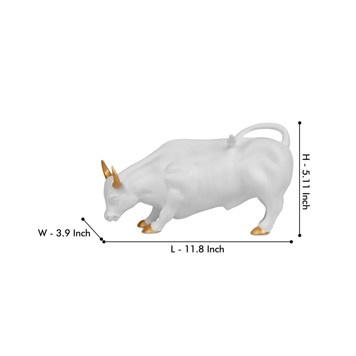 Abstract Art Charging Bull Figurine Small theartarium