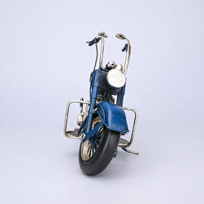 Blue Lightening Vintage Motorcycle theartarium