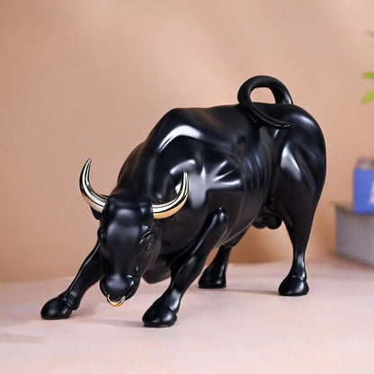 Abstract Art Charging Bull Figurine Big theartarium