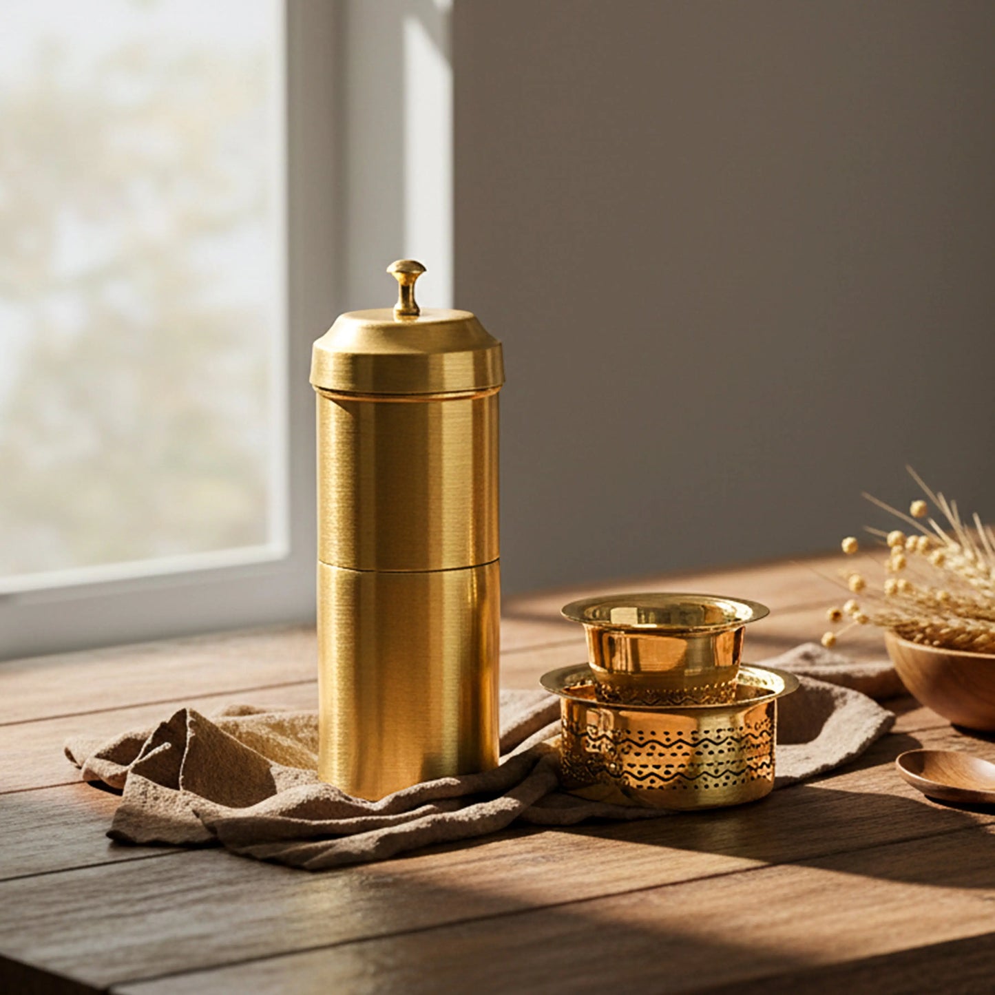 Brass Filter Coffee with Dabara Set