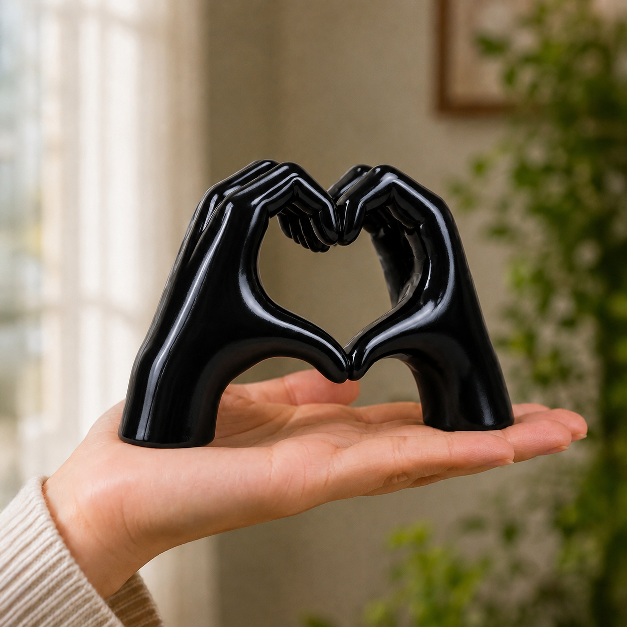 White Love Hand Showpiece 
