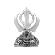 Silver Khanda Sahib for Car Dashboard
