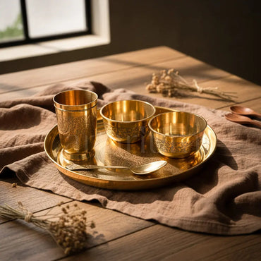 Brass Thali- Set of 5