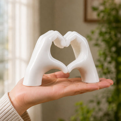 White Love Hand Showpiece 