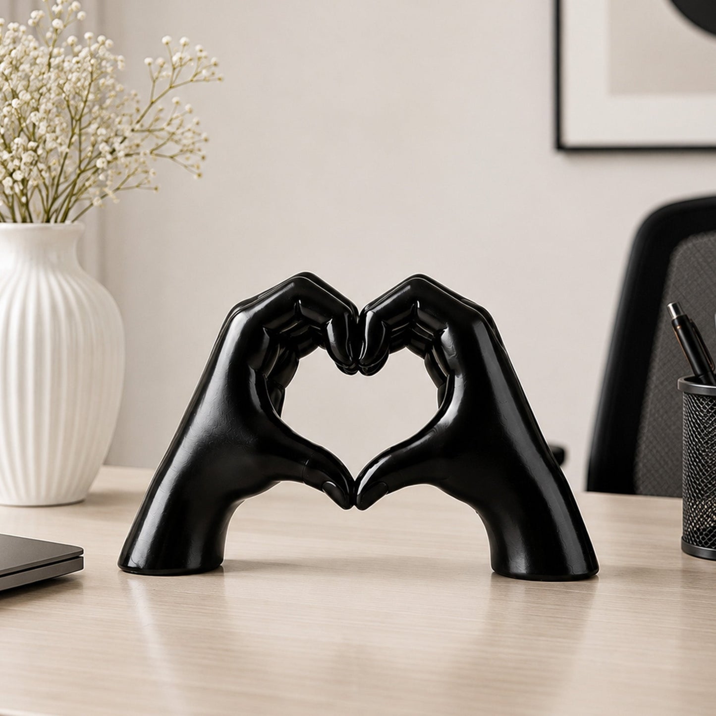 White Love Hand Showpiece 