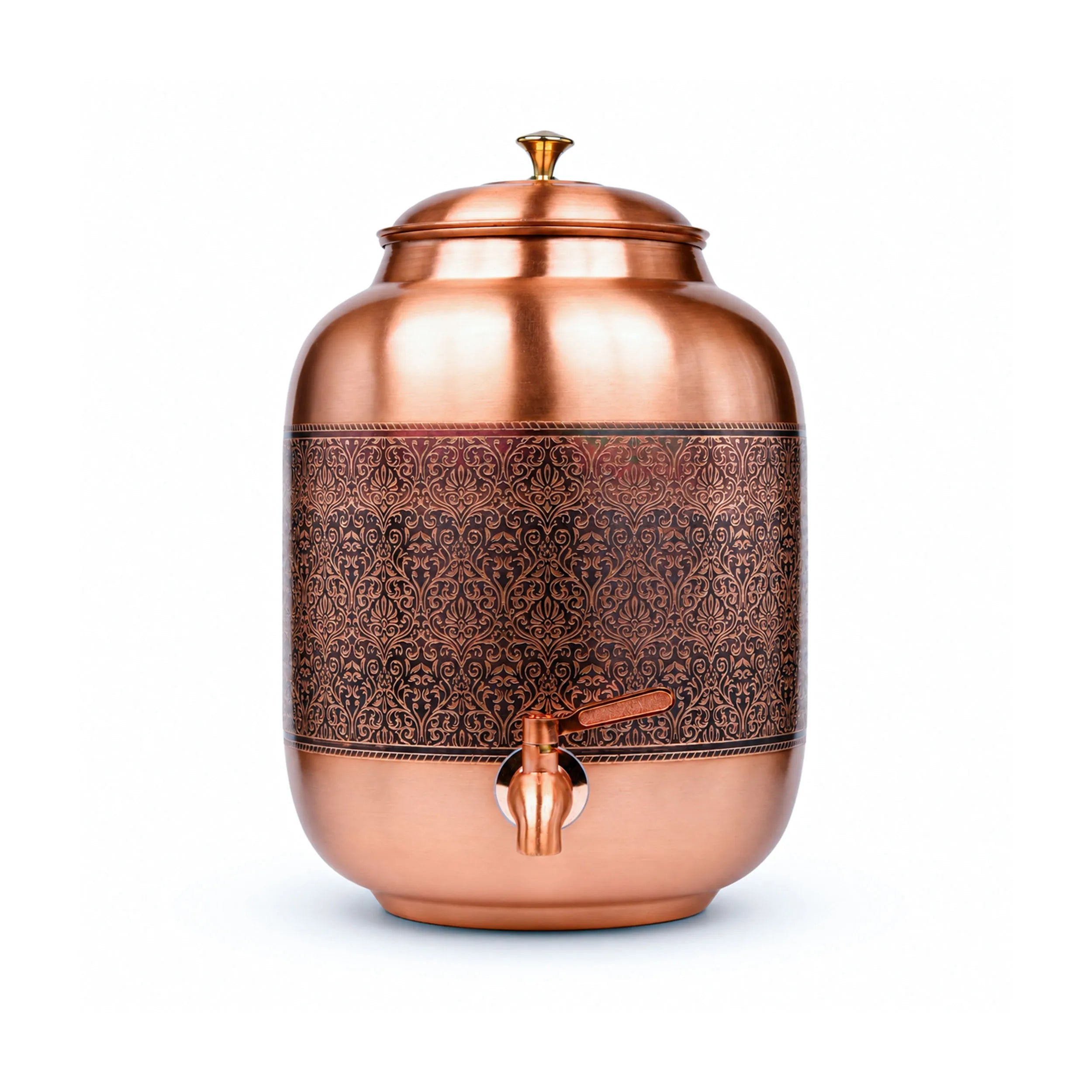 Etched Matka Copper Dispenser Artarium