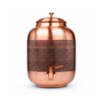 Etched Matka Copper Dispenser