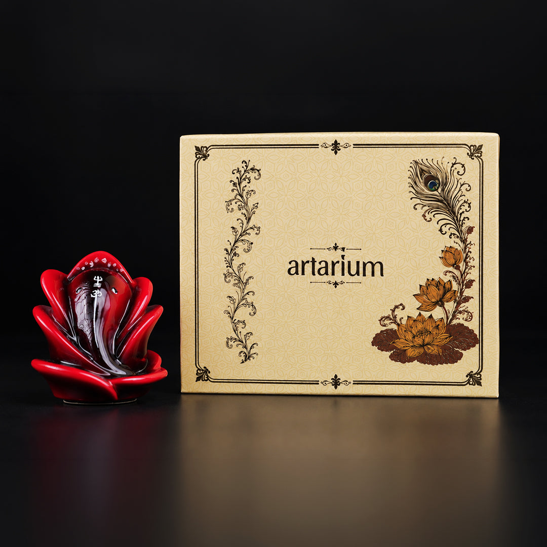 Rose Ganesha Idol With Premium Packaging 