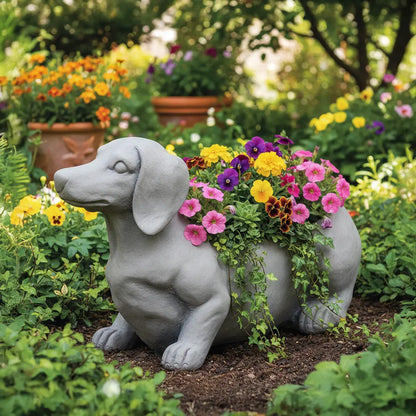 Game of Fetch - Dachshund Garden Planter