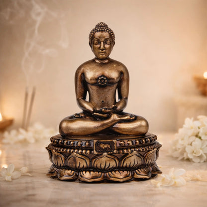 Lord Mahavir Car Dashboard Idol