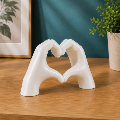 White Love Hand Showpiece 