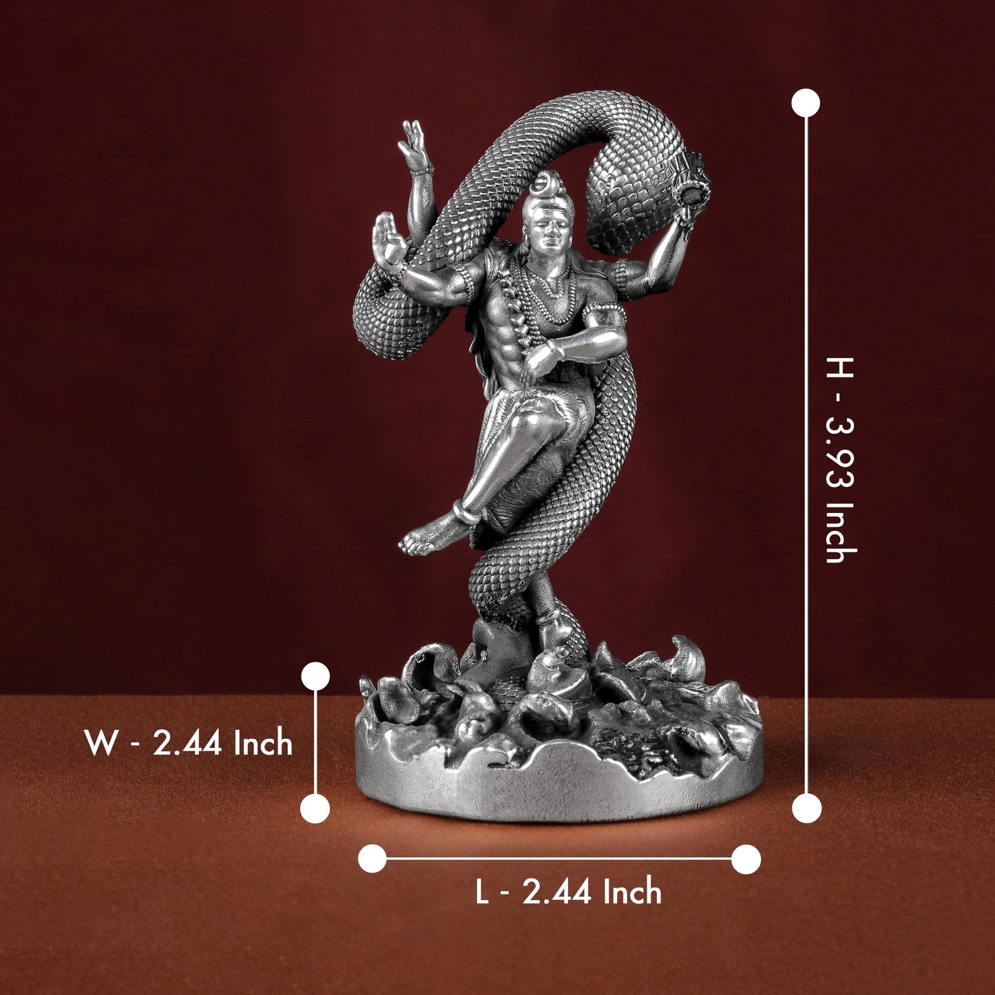 Mystical Shiva 25 - 30 Gm Pure Silver theartarium