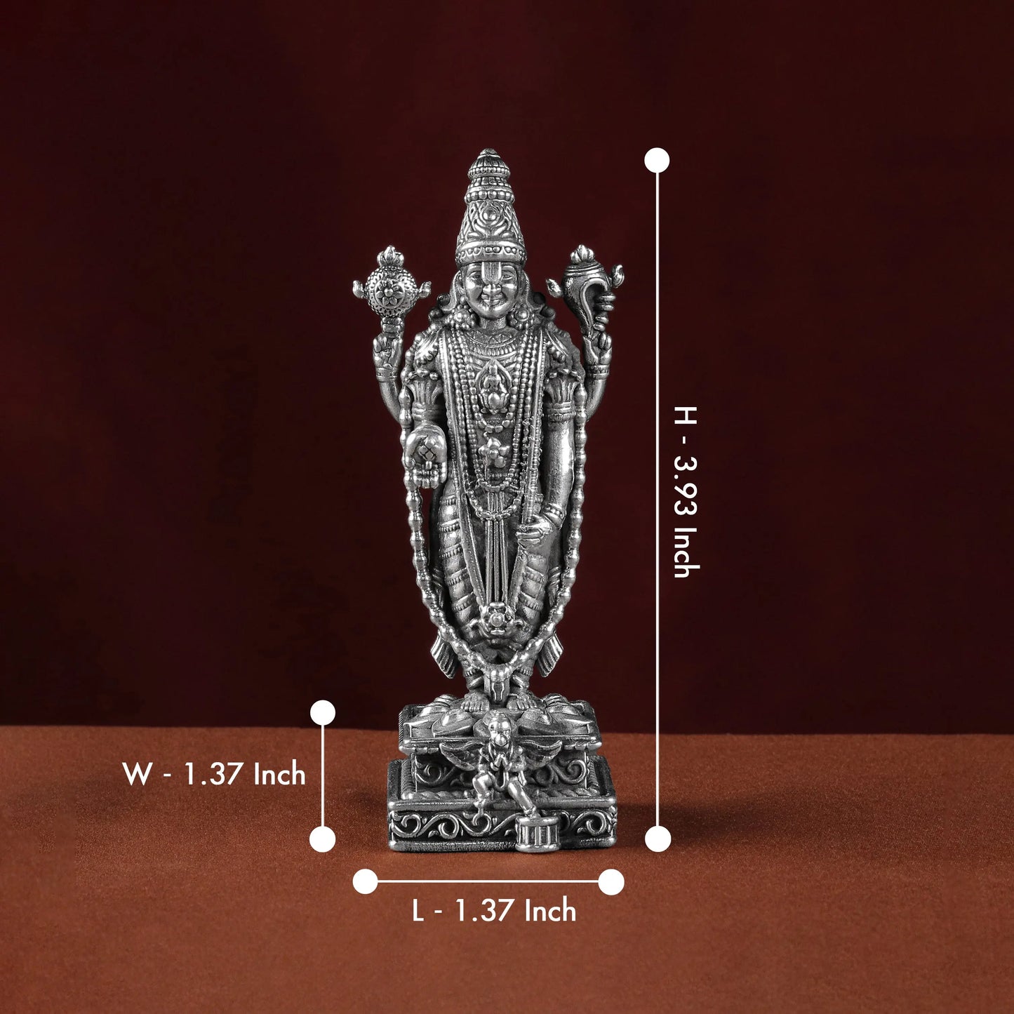 Venkateshwar Balaji 25 - 30 Gm Pure Silver theartarium