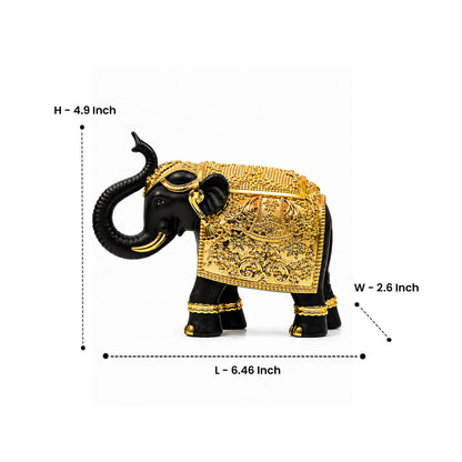 Royal Elephant Gold Plated Statue 