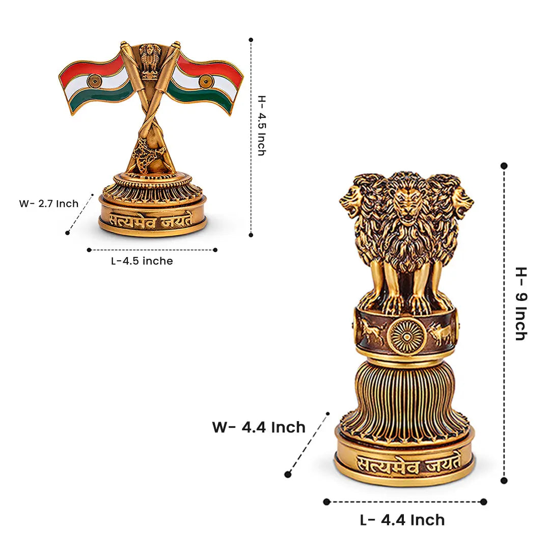 Ashok Stambh and Indian National Flag Combo