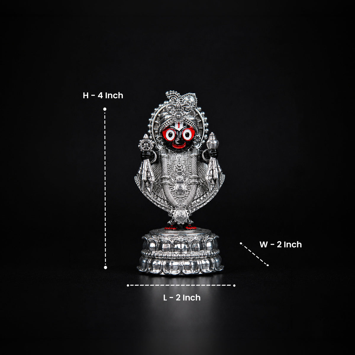 Jagannath Ji Idol Silver Plated 