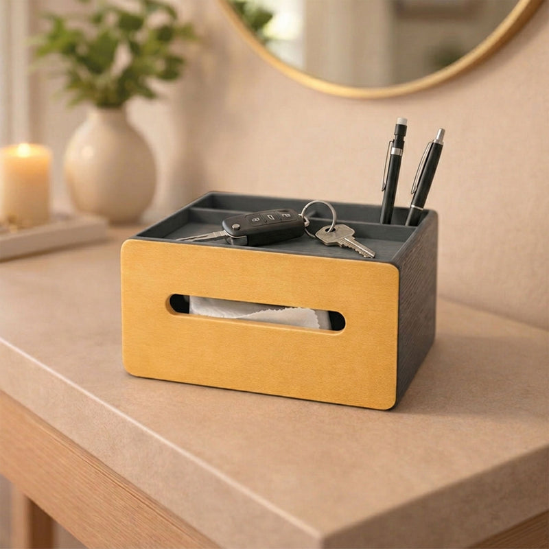 Wooden Desk Organiser