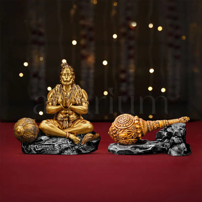 Mahabali Lord Hanuman Statue & Gada Idol Set