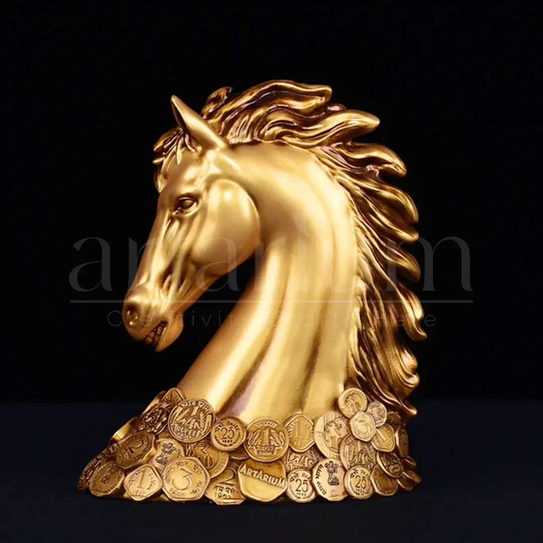 New Coin Horse Head Car Dashboard theartarium