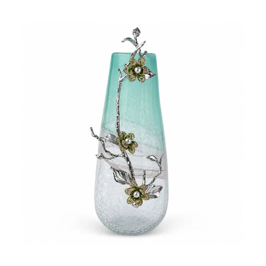 Seagreen Glass Flower Vase 