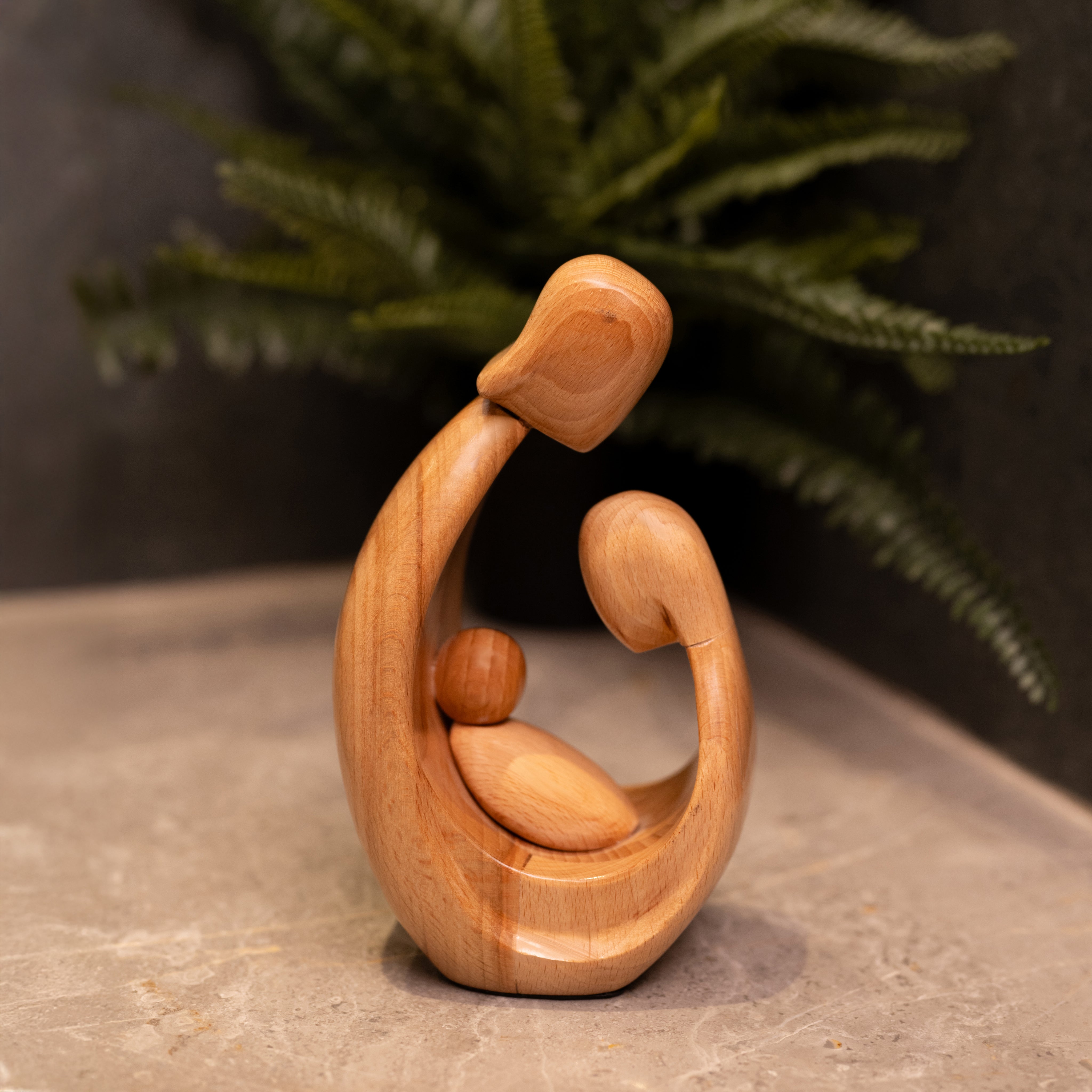 Wooden Family Figurine