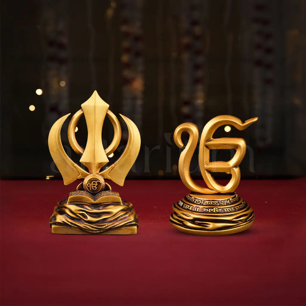 Ek Onkar & Khanda Sahib Statue Set