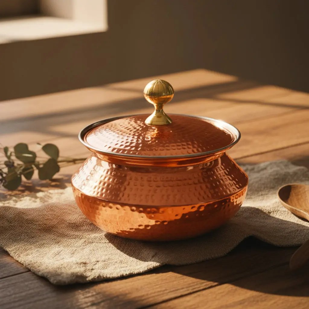 Copper Degchi with Lid