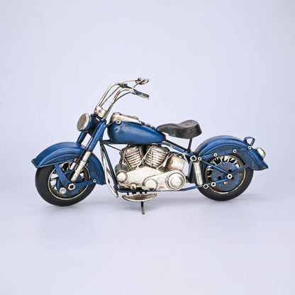 Blue Lightening Vintage Motorcycle theartarium