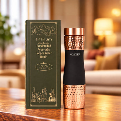 Hammered Copper Bottle with premium packaging 
