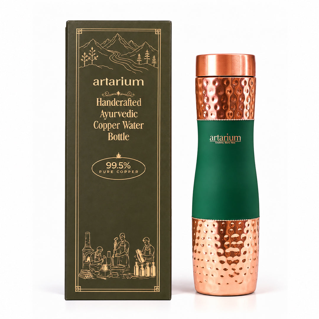 Hammered Copper Bottle with premium packaging 