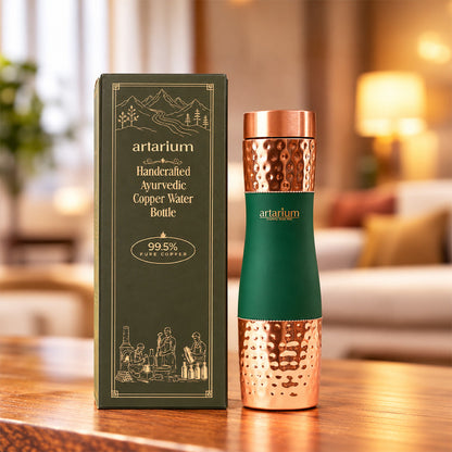 Hammered Copper Bottle with premium packaging 
