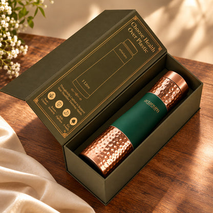Hammered Copper Bottle with premium packaging 