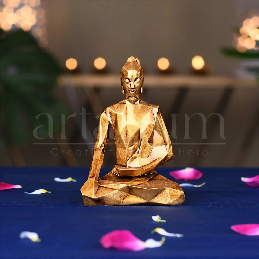 Origami Lord Buddha Car Dashboard theartarium