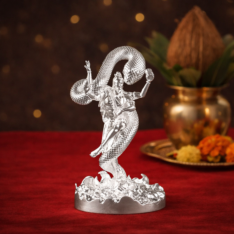 Mystical Shiva Silver Plated Idol