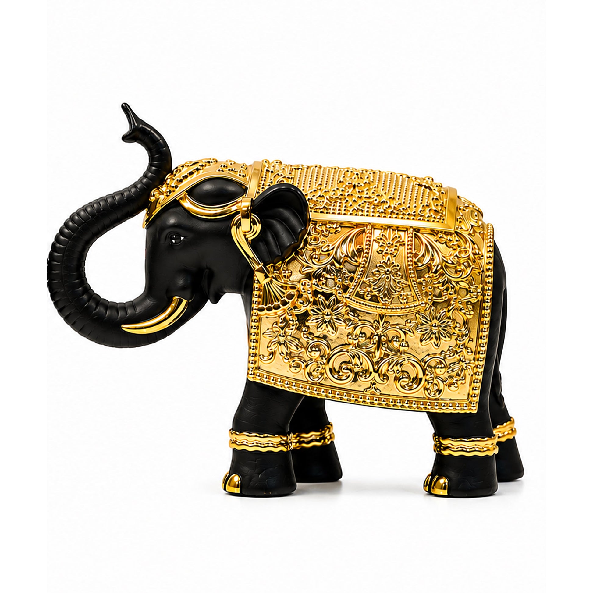 Royal Elephant Gold Plated Statue 