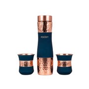 Hammered Copper Bottle in Cups