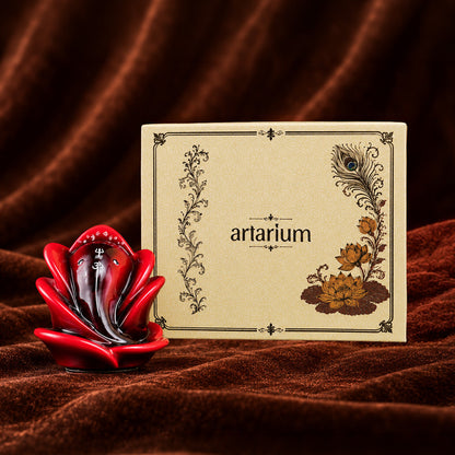 Rose Ganesha Idol With Premium Packaging 
