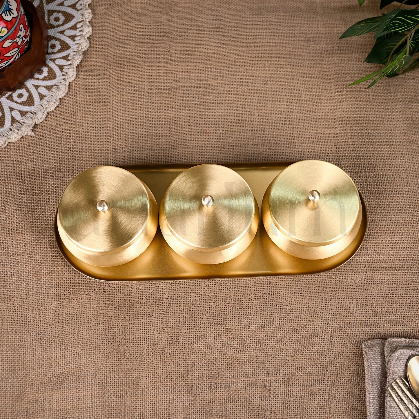 Brass Nut Bowl Set theartarium