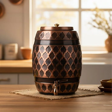 Antique Copper Matka Water Dispenser