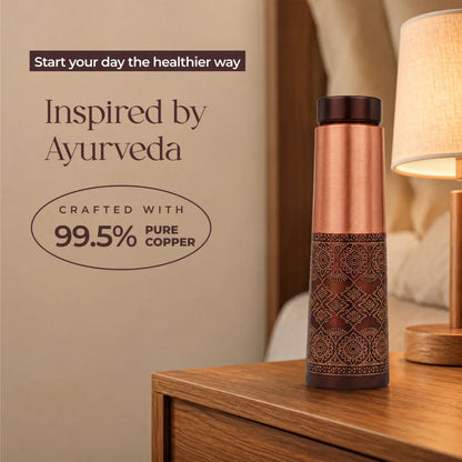 Dual Finish Copper Bottle
