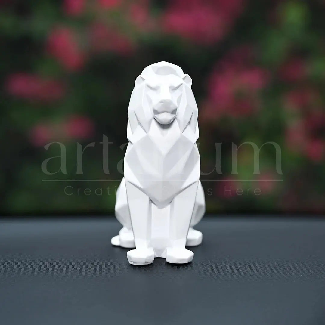 Geometric Lion Car Dashboard theartarium