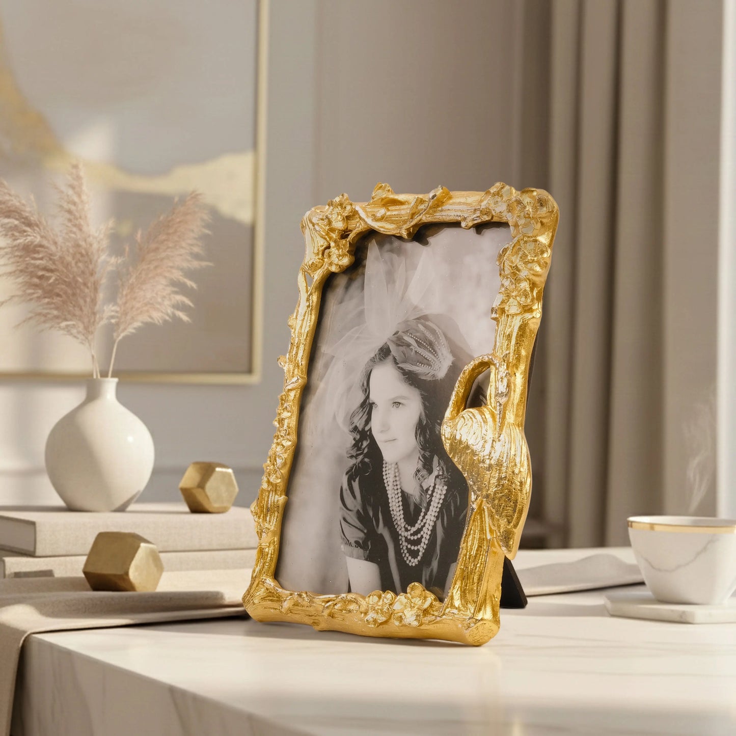 Crane of Fortune - Antique Bird Frame