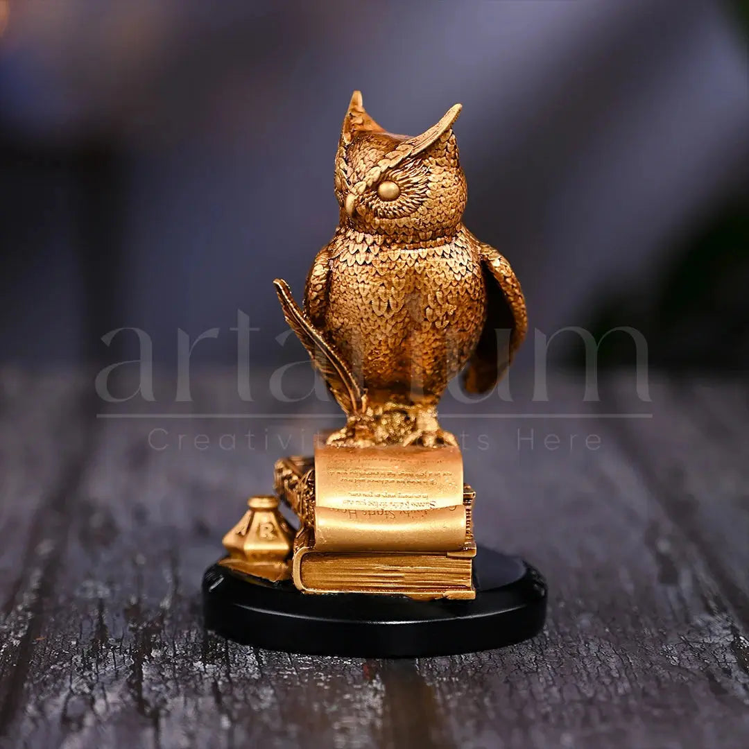 Antique Owl of Wisdom Car Dashboard theartarium