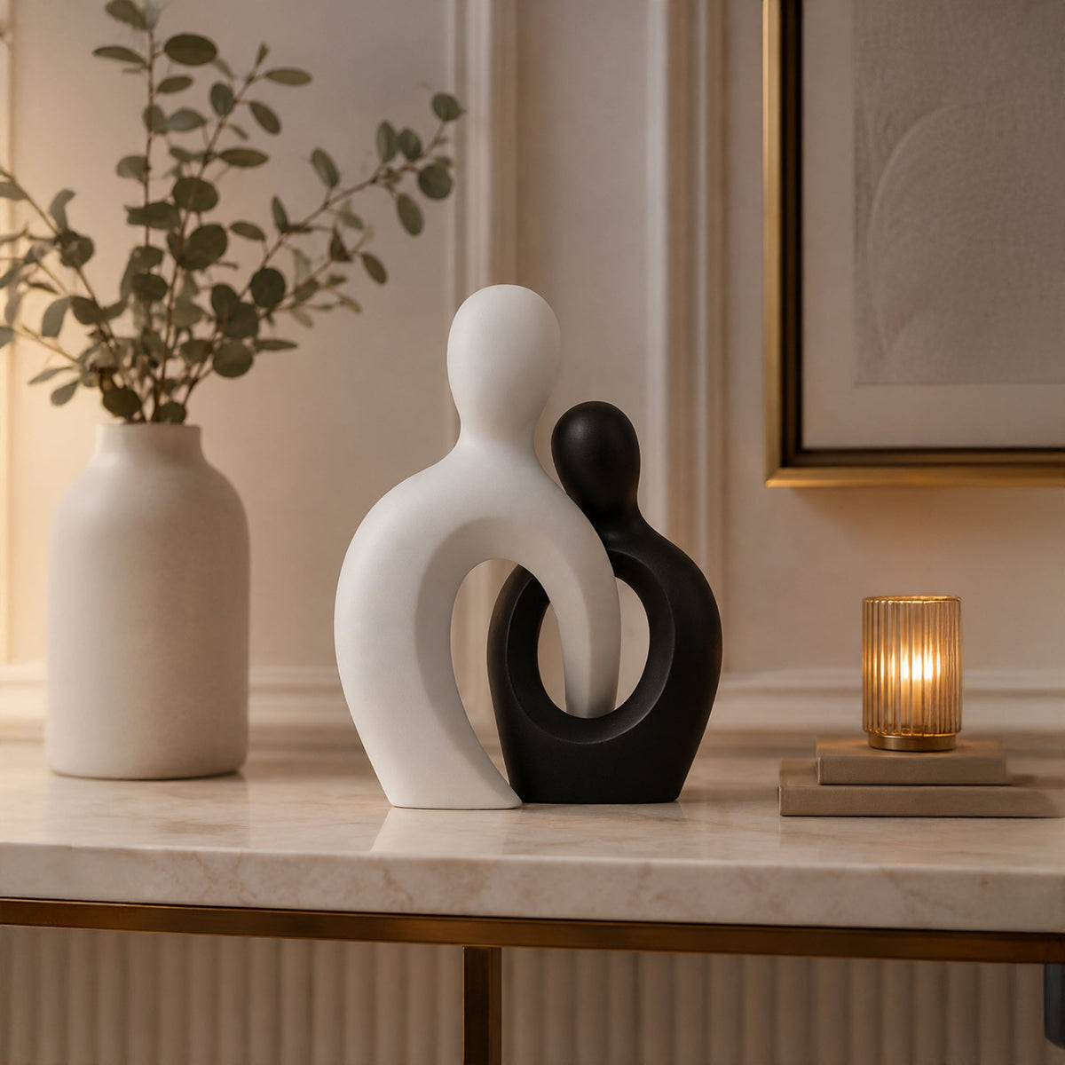 Black & White Soulmates Sculpture 