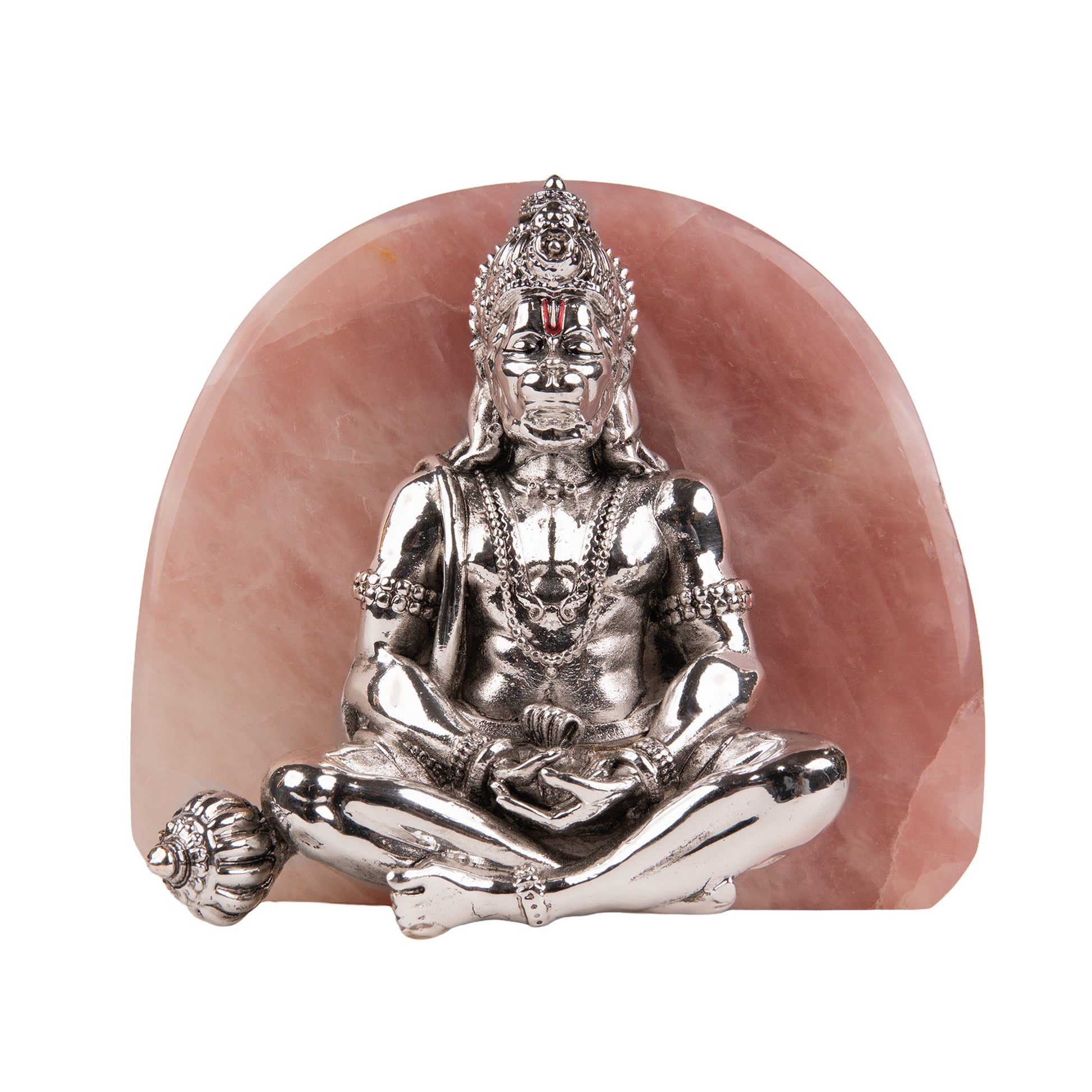 Meditating Hanuman Silver-Plated Idol Artarium