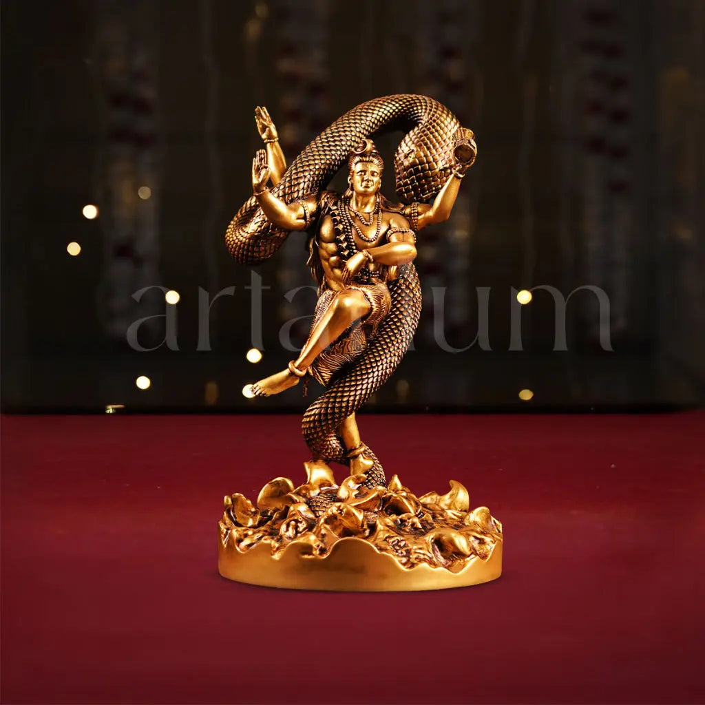 Mystical Shiva (9 Inch) & Lord Shiva Trishul with Damru Idols Set