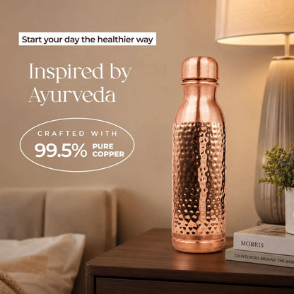 Ayurveda-Inspired Hammered Copper Bottle